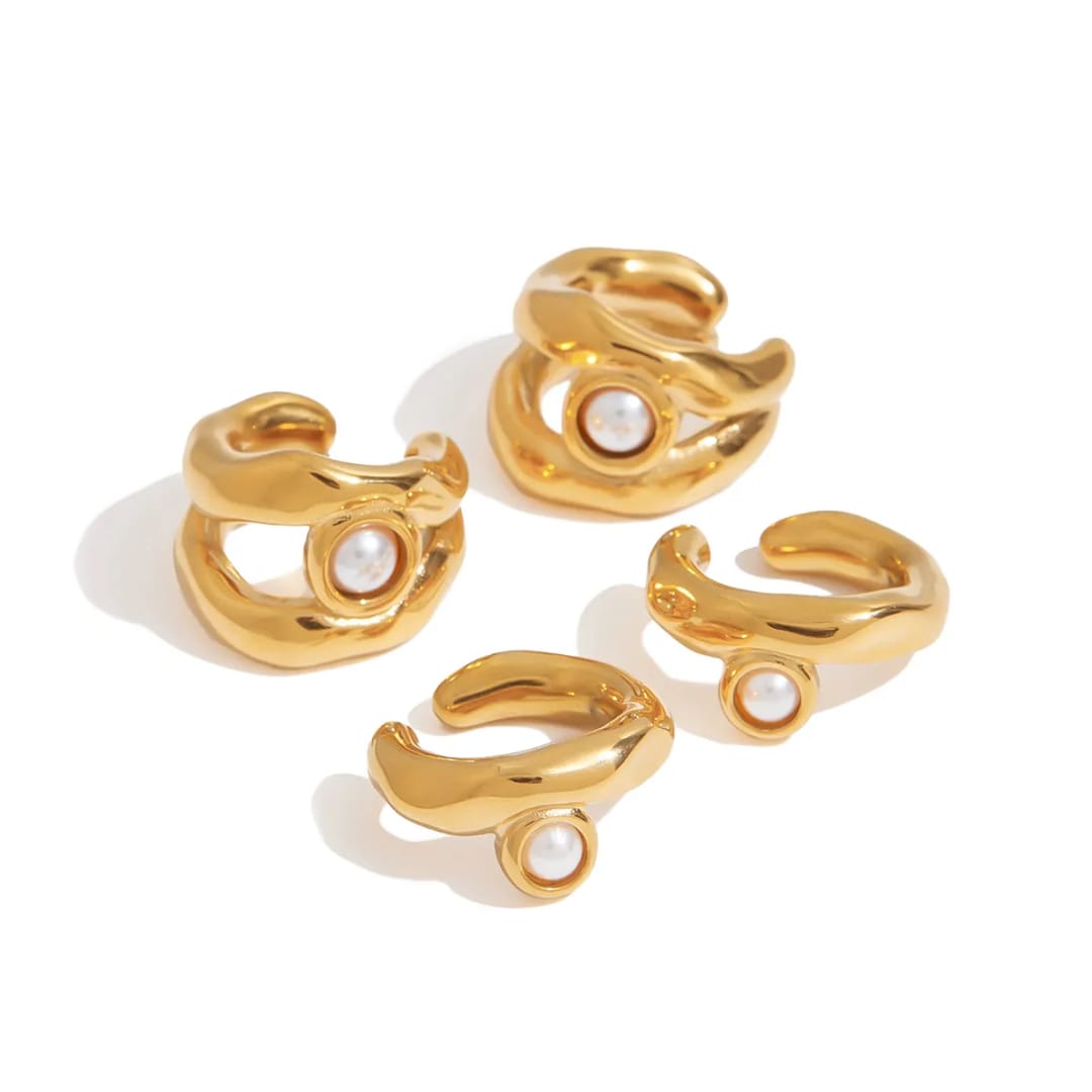 EARCUFF ONDA PERLATA
