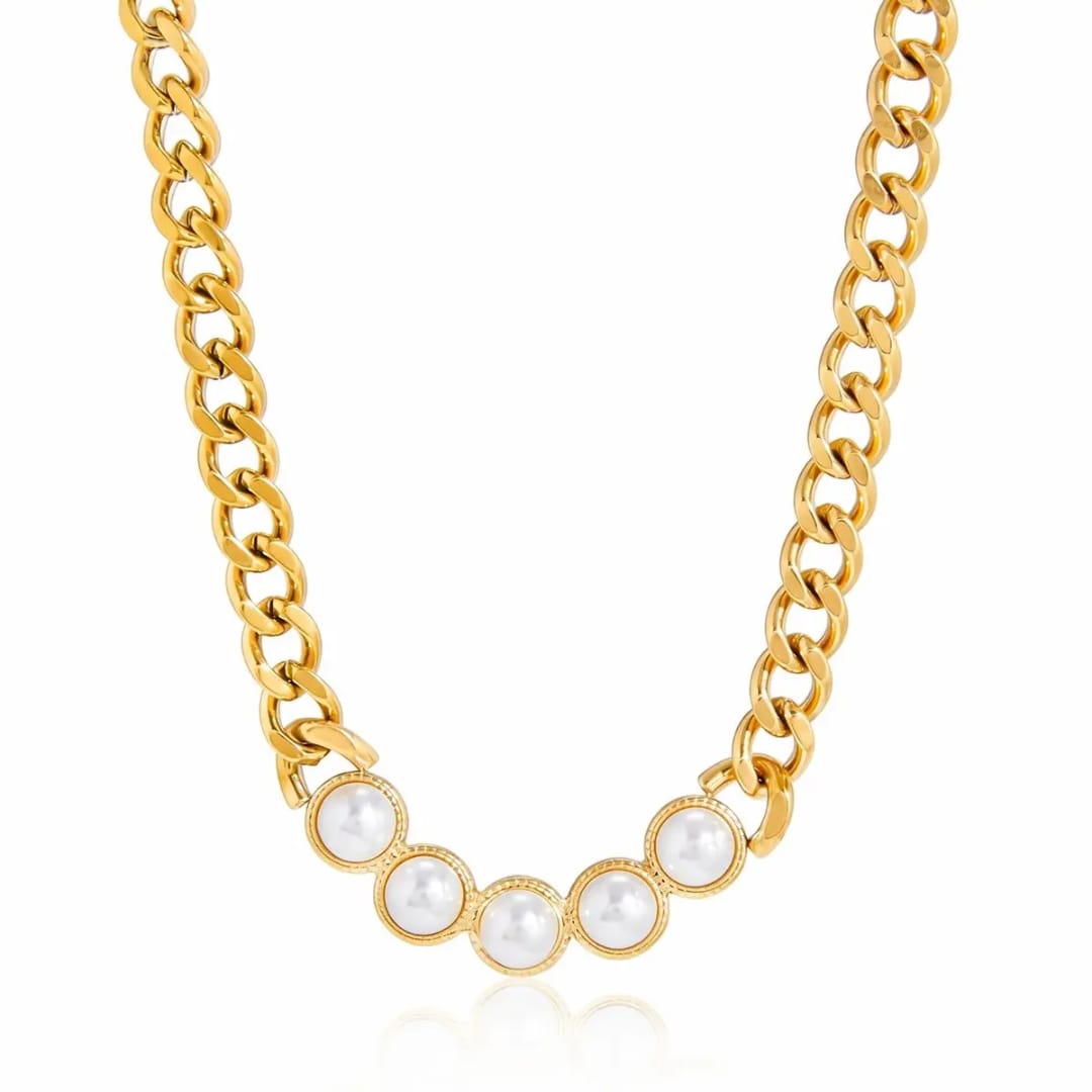 COLLANA INTRECCIO DI PERLE